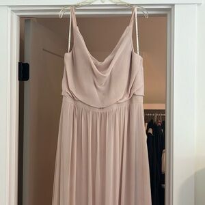 After Six Bridesmaid Dress style Dessy - Lux Chiffon Colors: Cameo size 12